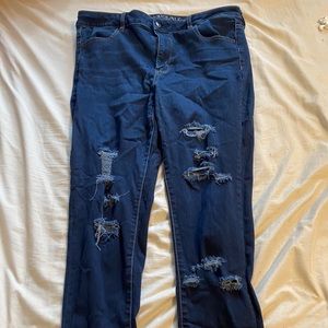 (3 for $30) AE distressed blue jeans
